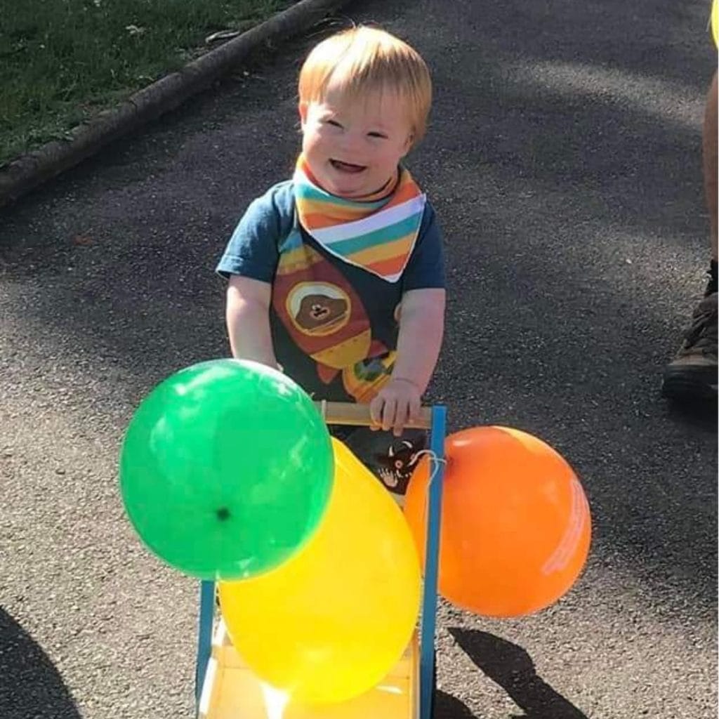 toddler during Big PADS push