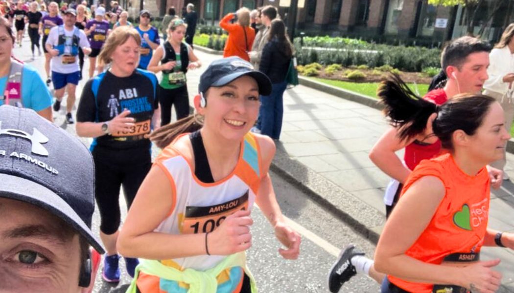 Woman running London Landmarks