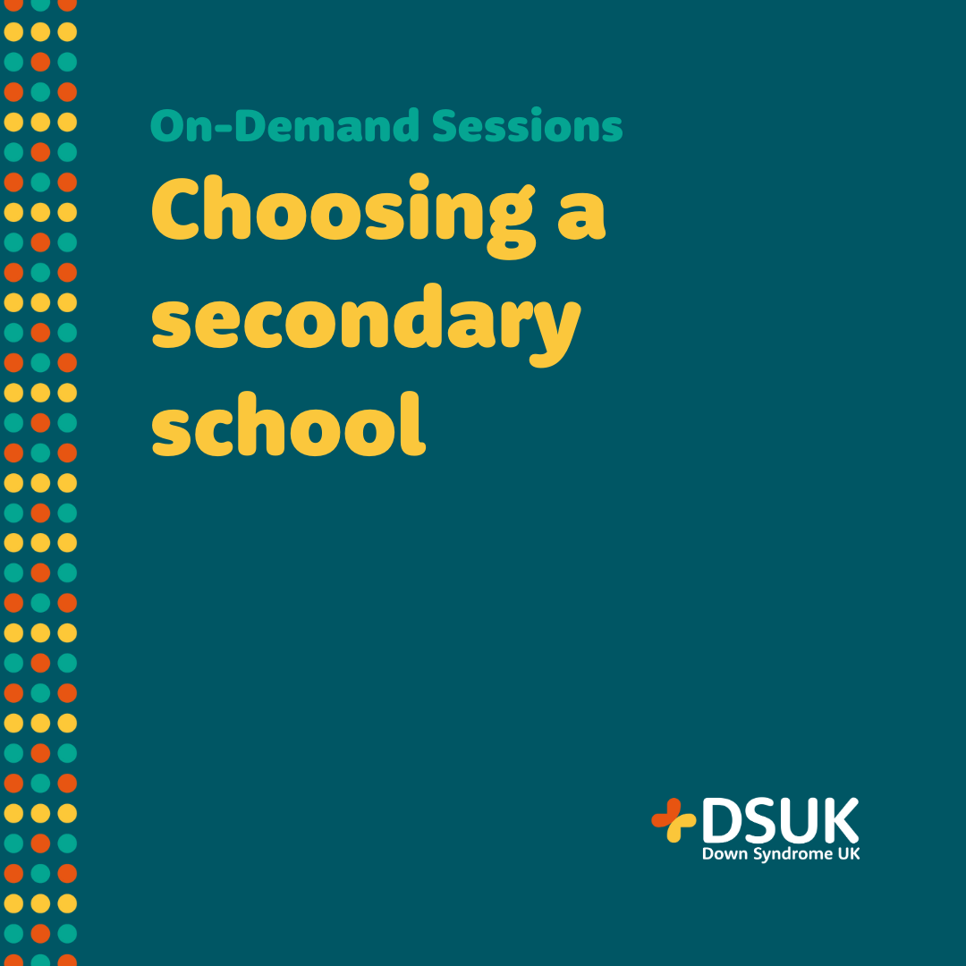 Choosing a secondary school on-demand session product image header text